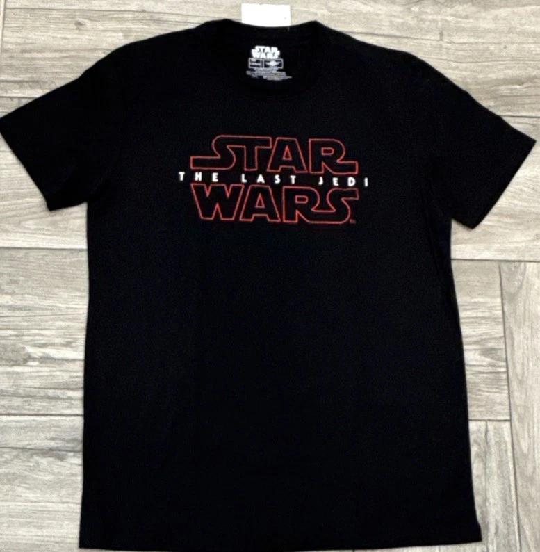2017 Star Wars Foil Letter Logo The Last Jedi Officially Licensed T-Shirt Large 4XL