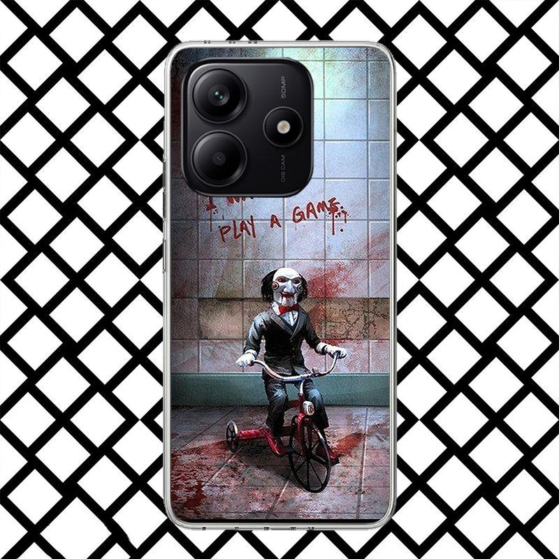 The Jigsaw Killer Horror Phone Case for Xiaomi Redmi Note 15 14 14S 13 12 12S 11 Pro Plus 11E 11T 11S 10S 5G Soft Cover Fundas R