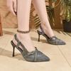 Women's Shoes Summer 2026 New Fashion Pointed Toe Luxury Brand  Sandals Super High Heels Buckle Party Wedding Dress Shoes Women