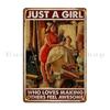 Hairdresser Just A Girl Who Loves Making Others Feel Awesome Metal Sign Plaques Wall Decor Print Wall Decor Tin Sign Poster