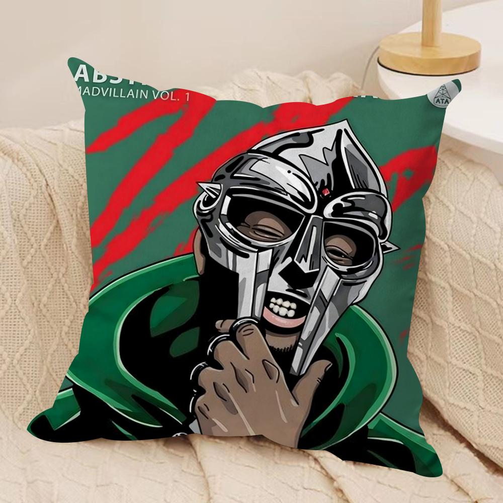 M-MF D-Doom Madlib Cushion Cover Soft Plush Double-Sided Printed Sofa Pillow Cushion Cover | Cozy All-Season Durable Decor Gift