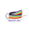 Braided Rainbow Waist Chain Belt for Women Prom Banquet Club Party Hot Girl Rainbow Elegant Woven Belt