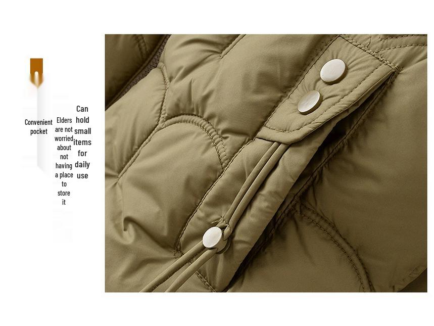 Korean Style Lightweight Down Jacket for Middle-aged Women