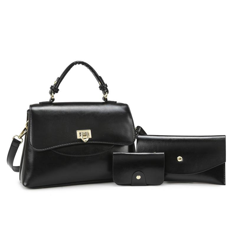 

Женская многосекционная сумка, новый подарок на День матери, модная портативная сумка через плечо с косым ремнем для ребенка и мамы single package чёрный