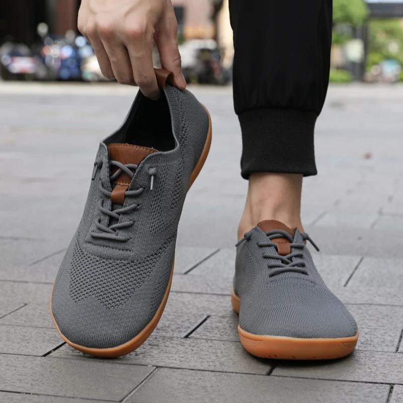 Puamss Unisex Wide Barefoot Shoes For Men Outdoor Trail Running Minimalist Walking Shoes For Women Lightweight And Breathable