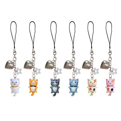 Multipurpose Handmade Beaded Cats Charm Lovely Phone Strap Stylish Accessory Portable for Fashionable Decoration