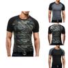 Premium Quality Men's Summer O-neck Short Sleeves Camo Stitching Color T-shirt For Effortless Style