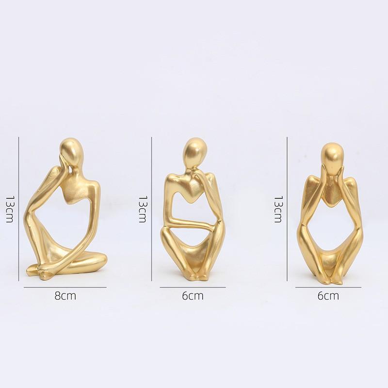 Modern Minimalist Mini Thinker Sculpture Set Luxury Living Room Decorations Abstract Creative Home Accessories for Sample Room
