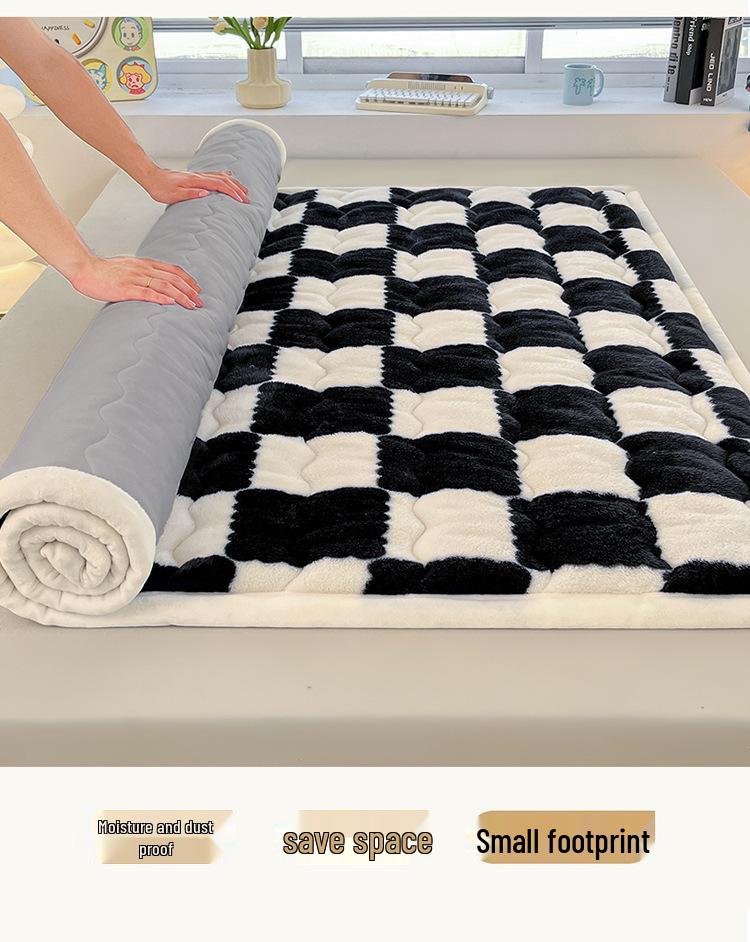 Thickened Coral Fleece Winter Mattress Pad for Dorms and Rentals