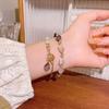 Hot Artificial Pearl Double Layer Bracelet Light Luxury Hand Chain Chain Bracelets Charm Crystal Stone Bracelet for Women Girls