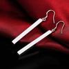 Zilveren vergulde lange oorhaak met hanger, bruidsmode voor vrouwen