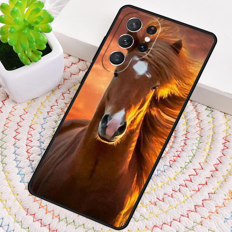 Handsome Horse Animal Silicone Phone Case For Samsung Galaxy Note 10 Pro S26 S25 S24 S23 S22 S21 Plus S25Ultra Capa Cover