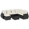 VidaXL Garden Lounge Set with Cushions 8 Pcs, Patio Sofas, Patio Furniture Set, Outdoor Furniture, Black 3254043