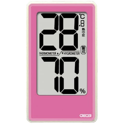 

Ohm Electric CR-2000P Large Character Thermo-Hygrometer, Pink