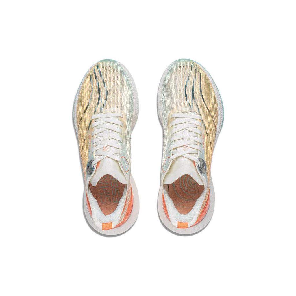 Li Ning Shadow 2 Essential Versatile Cushioning Slip Resistant Low Top Running Shoes Women's White Orange ARRT006-2