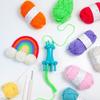 Professional Knit Spool Looms with Wool Set Cord Rope Knitting Weaving Tool with Colorful Wool 6-color/8-color Durable