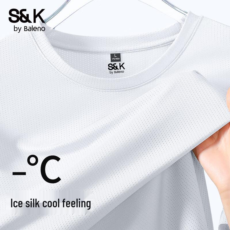 Baleno S&K Men s Ice Silk Quick-Dry Mesh Sport T-Shirt XL