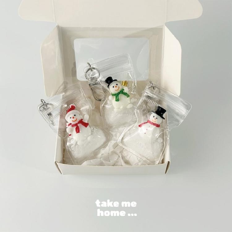 Practical Festival Snowman Key Holder Hanging Ornament for Holiday Gifting Christmas Presents Winter Accessory Decors