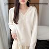 Zhenxu 100% Pure Wool Hand-Crocheted Hooded Sweater