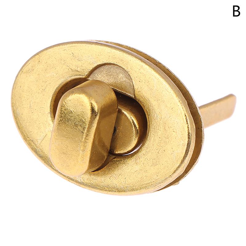 1Pc Metal Oval Twist Lock Durable Clasp Turn Lock For Diy Handbag Bag Purse Luggage Hardware Closure Bag Parts Accessories
