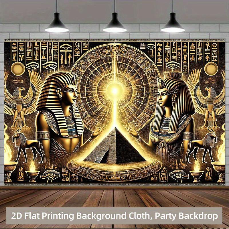 A 2D flat banner, 1 piece of background fabric for ancient Egyptian pharaoh tomb art paintings 100x150cm