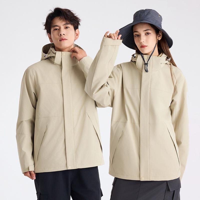 

Jackets Men s outdoor windproof, waterproof, oil-proof and warm women s three-in-one jackets 7XL