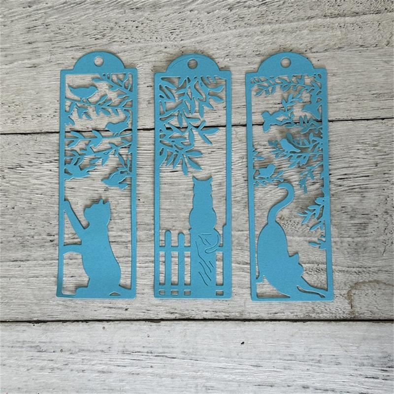 Window Kitten Carbon Steel Die Cut Stencils Decorative Embossing Paper Dies J0MC