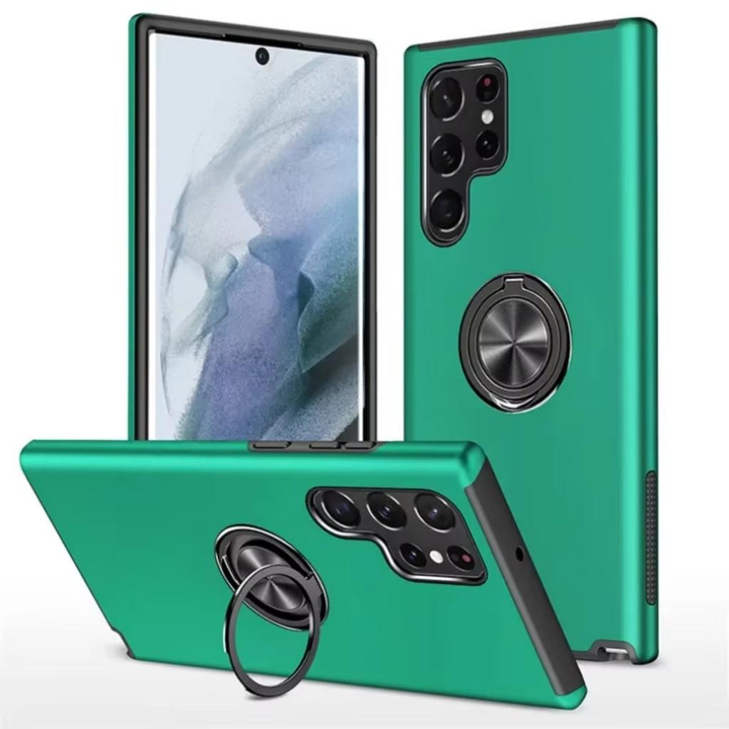Ring Holder Protective Phone Case for Samsung Galaxy A06 A07 A15 A16 A17 A25 A35 A36 A55 A56 S21 S22 S24 S25 Ultra S23 FE Cover