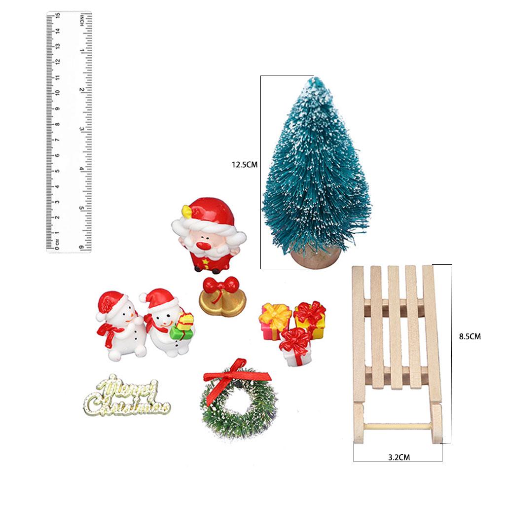 1/12 Dollhouse Creative Christmas Miniature Ornament Christmas Miniature Fairy garden and home Decoration