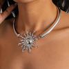 Minimalist Design Statement Collar Necklace Zinc Zinc Alloy Clavicle Chain Photography Props