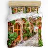 Island White Building Blue Sea Santorini Greece Bedding Set 3pcs Duvet Cover Pillowcase Quilt Cover Double Bed Set Home Textile