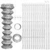 VidaXL Galvanized Square Mesh Fencing 25x0.8 M with Posts Fence 141498