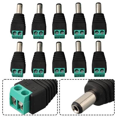 Set mit 10 Gleichstrom-Stromanschlüssen 5,5x2,1MM für Überwachungskameras und LEDs