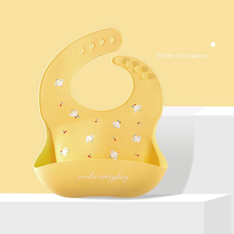 Waterproof Baby Bibs For Baby Kid Soft Silicone Feeding Bib Summer Baby Stuff Feeding Cartoon Print Girl Boy Bibs Burp Cloths