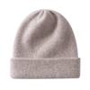 New thickened cashmere cap men's and women's autumn and winter warm head hat pure cashmere big head dome knitted hat