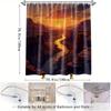 1pc Scenic Sunset Shower Curtain - Vibrant Canyon Landscape Design, Durable Polyester Fabric, Machine Washable, 70.8x70.8 Inches