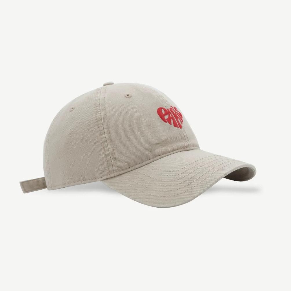 Koreanischer Stil Trendige Marke Reine Baumwolle Neues Lässiges und Personalisiertes Besticktes Weiches Oberteil Retro und Modische Baseballkappe für Damen