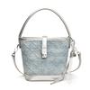 Korean texture portable bucket bag is popular this year, diamond bag women's new fashion niche single shoulder messenger bag tide