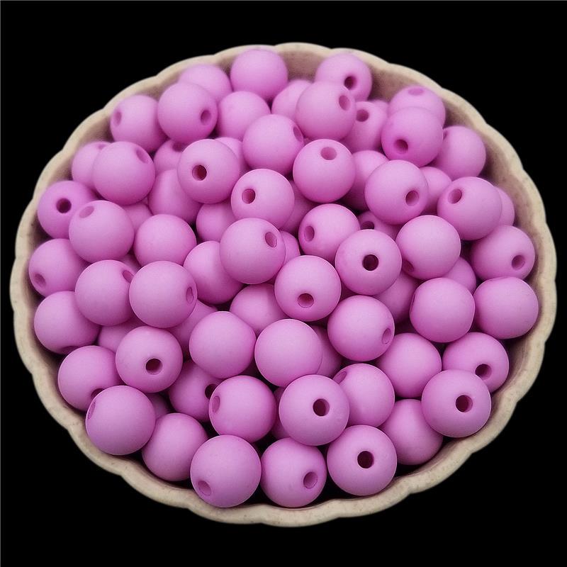 100 Stück 8 mm DIY-Perlen, einfarbig, große Acryl-Mattperlen, Farbe, mehrfarbig, Acryl, matte Perlen, lose Perlen, Sammelalbum, Dekoration, Basteln, Basteln