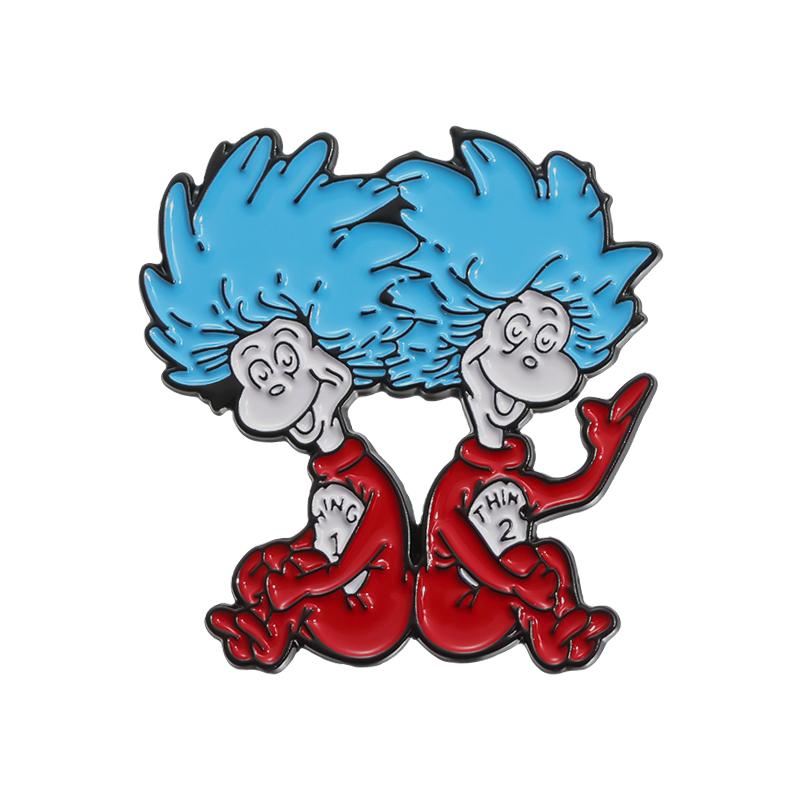 Cute Cartoon Character Enamel Pins Custom Brooches Lapel Badges Funny Jewelry Gift for Kids Friends