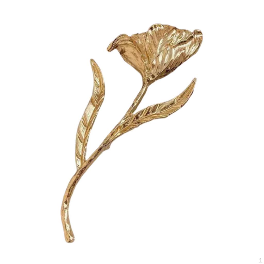 Large Big Flower Metal Brooch Corsage Pin Unique Fashion Statement for Women Men Wedding