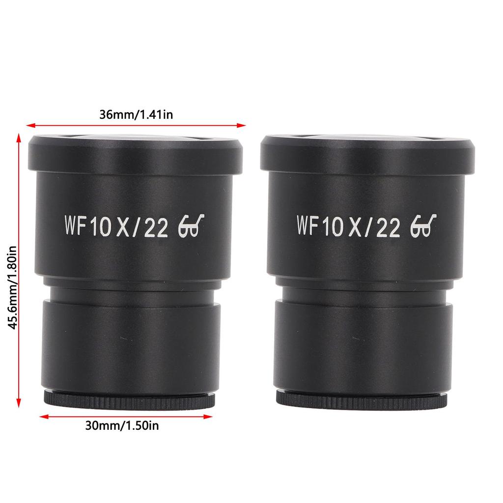 Microscope EP10X22 10X Microscope Eyepiece Optical Biological Microscope Lens Eyepiece, Wide-field Pair, Accessory.