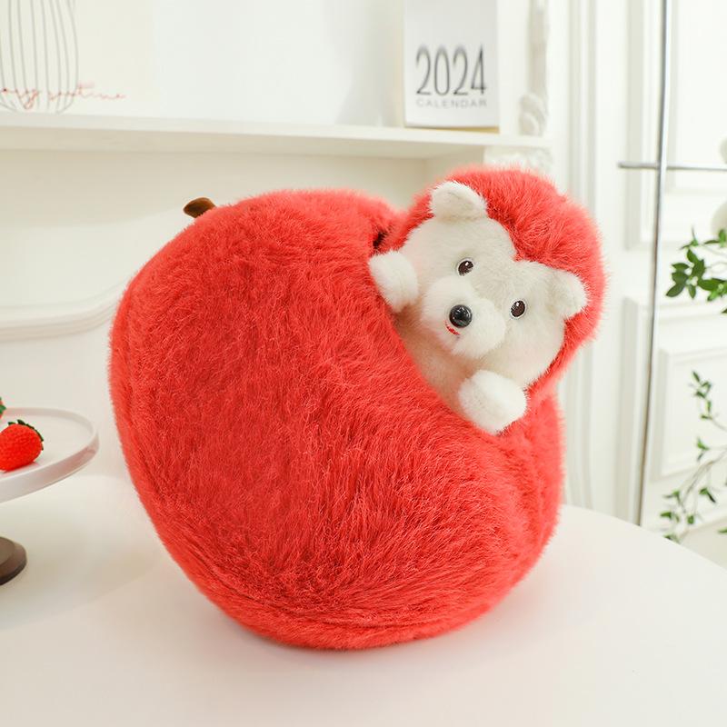 Internet celebrity apple hedgehog doll super soft pillow girl sleeping cute plush toy birthday gift girl