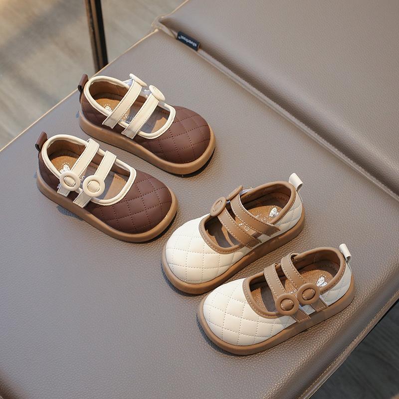 Fashion Girls' Shoes Soft Soled Child Leather Shoes Simple Kids Shoe Anti Slip Girl Casual Shoes Simple Girls Leather Shoe