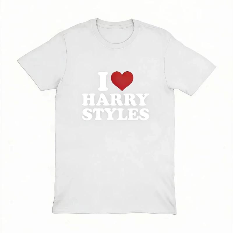 2026 New Love Harry Styles Cotton Shirt Unisex Y2k HighQuality Summer Unisexs ONeck Short Sleeve Graphic Tshirt Fan Gift
