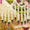 1/3Pcs White Floral Artificial Jasmine Garland Plastic Lotus Bud Garland  Wedding Decor