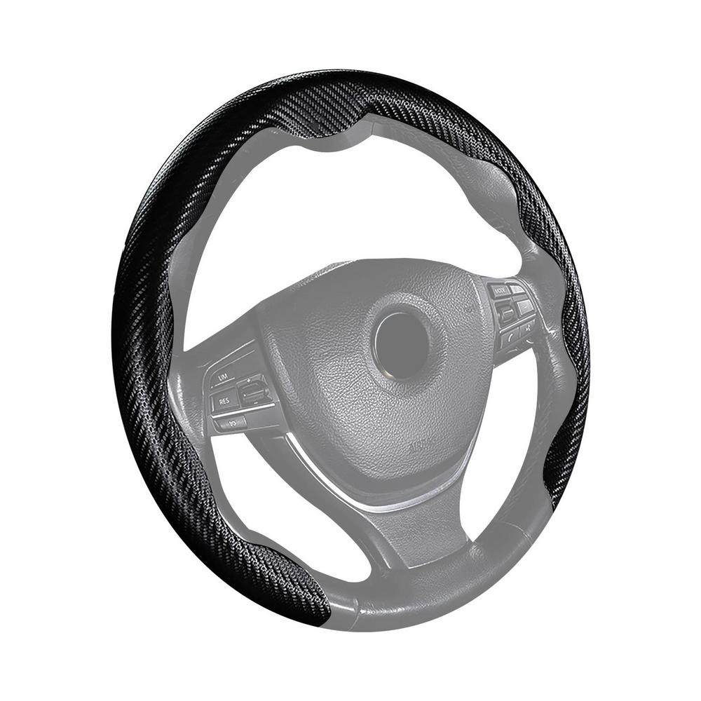 Carbon Fiber Car Steering Wheel Cover Universal Non-slip Steering Wheel Booster Cover Anti-Skid Accessories