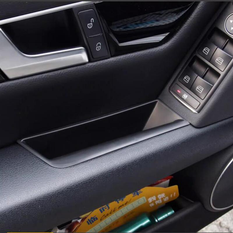 Cutie de depozitare originală pentru ușa mașinii pentru Mercedes Benz Clasa C W204 2008-2014, plastic ABS, organizare pentru mânerul ușii auto