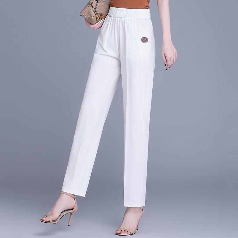 Summer Pants for Women Plus Size Elegant High Waist Long Trousers