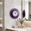 Small Bathroom Clock with Suction Cup Mount, Easy-Reading Analog Face for Sink Side, Mirror or Vanity, Space-Saving Fit